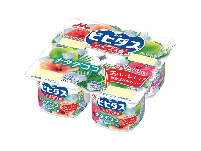 森永乳業 ビヒダスヨーグルト ナタデココ 75g×4コ組| コープ
