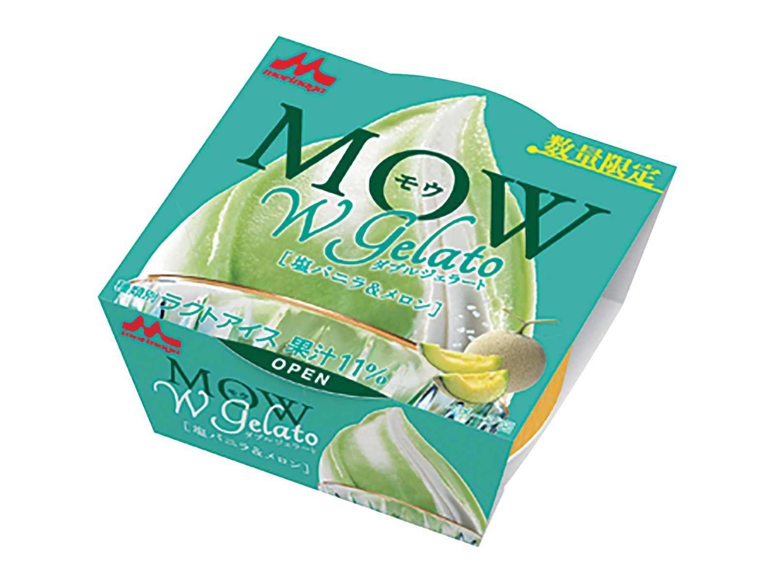 森永乳業 MOWWジェラート塩バニラ＆メロン 140ml | コープ