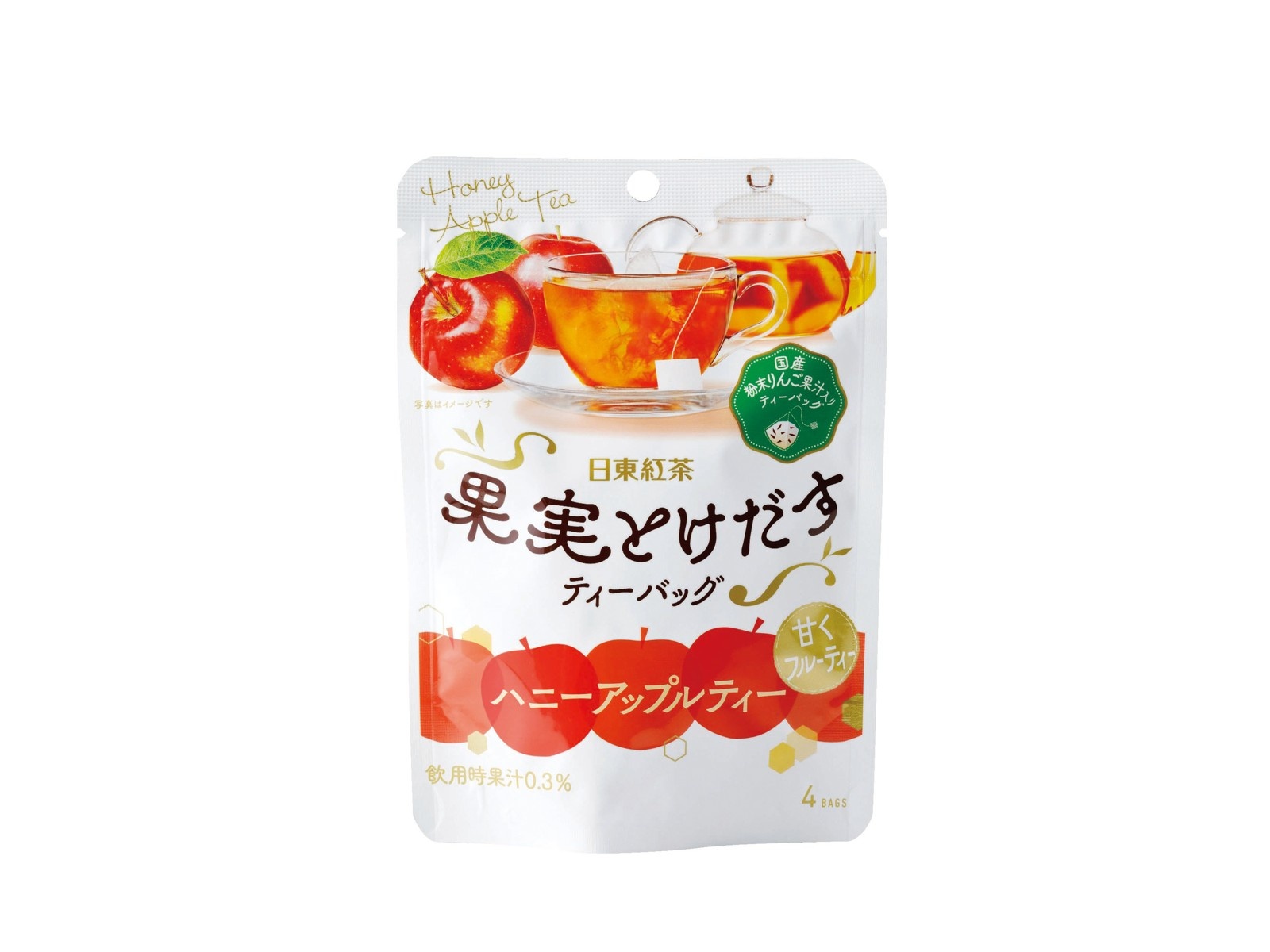 ⭕️日東紅茶 ☆果実とけだす △ティーバッグ♪ハニーアップルティー △４入６袋 日東紅茶 果実とけだすティーバッグハニーアップルティー 7.7g×4