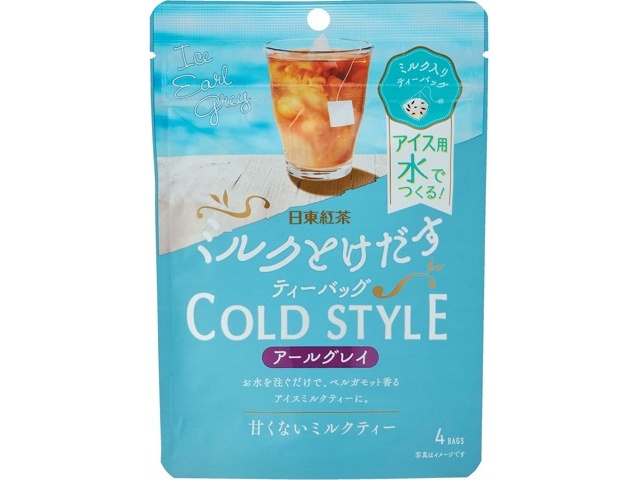 ミルクティー☆スープ 日東紅茶 ミルクとけだすティーバッグアイスアールグレイ 4袋