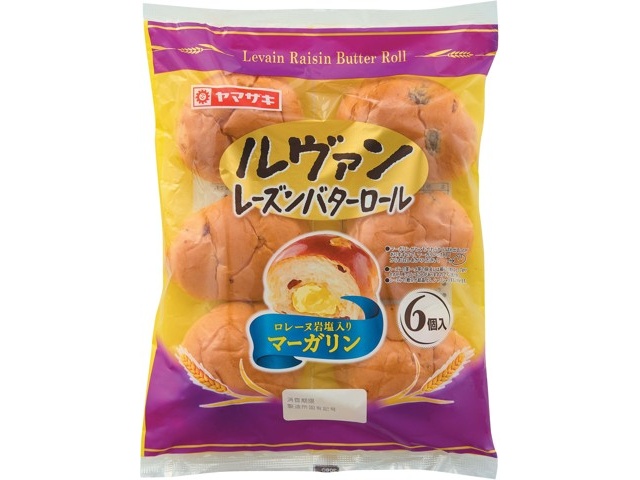 ヤマザキ ルヴァンレーズンバターロール（マーガリン入り） 6コ入