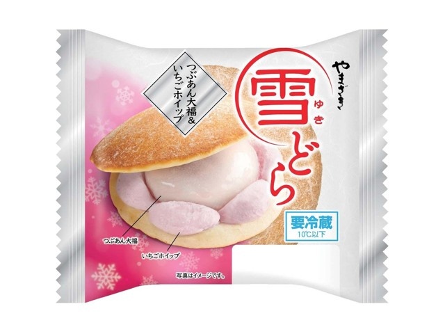 鯖トラの大福 ヤマザキ 雪どら（つぶあん大福＆いちごホイップ） 1コ| コープこうべ