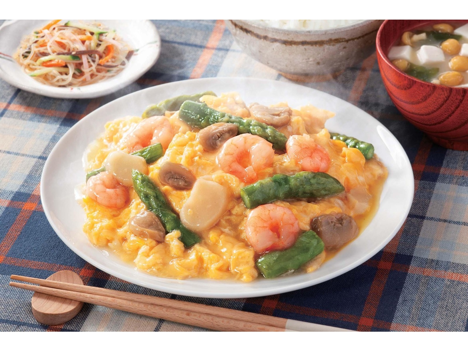 米久 大龍 玉子で仕上げる！海老アスパラあんかけ 160g| コープこうべ