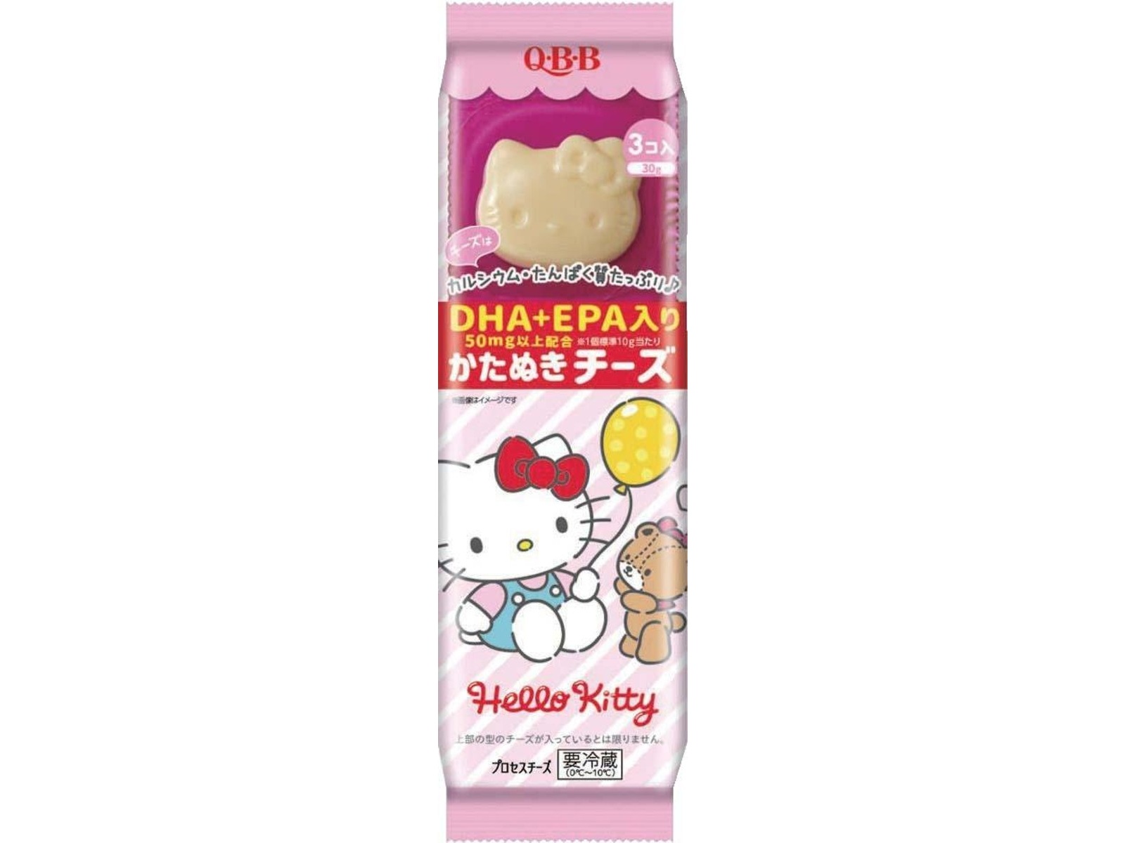 ハ*ー様 希少★ハローキティ ストラップ ★まるチーズ★レア QBB ハローキティかたぬきチーズ DHA・EPA入り 3コ×6