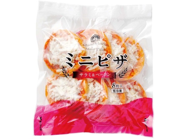 トレビ ミニピザ サラミ＆ベーコン 8枚入（240g）| コープこうべネット