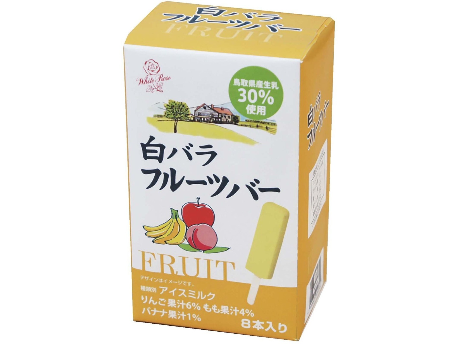 大山乳業 白バラフルーツバー 1箱（30ml×8本入）| コープこうべ