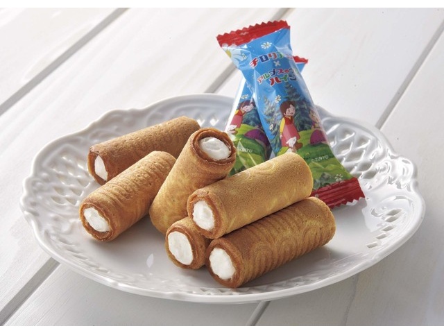 MANEBU cabaret povalコラボ　チロリアン　箱・紐あり 福岡「千鳥屋」 チロリアン（ユキちゃんのミルク味） 1袋（8本入