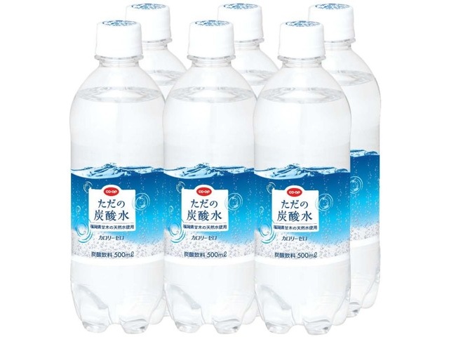 CO・OP ただの炭酸水 500ml×6本組| コープこうべネット