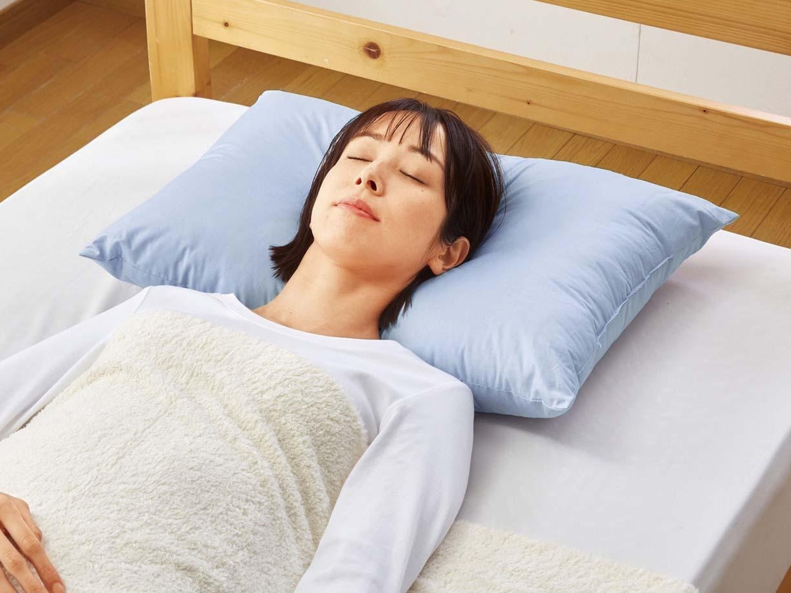 洗える枕 Lサイズ 1コ ブルー 約43×63cm| コープこうべネット