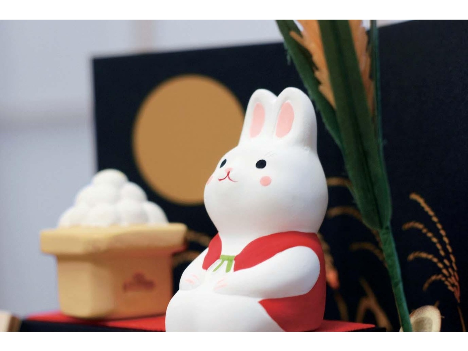 薬師窯 錦彩十五夜うさぎ（お月見）大 1組| コープこうべネット