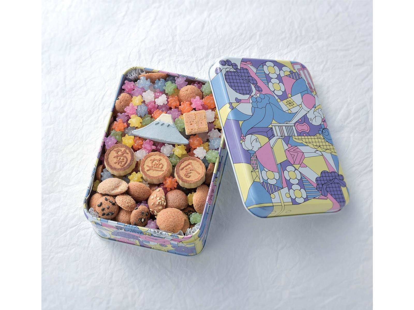 銀座菊廼舎 冨貴寄 135周年限定缶(花紫) 1缶（190g）| コープこうべ