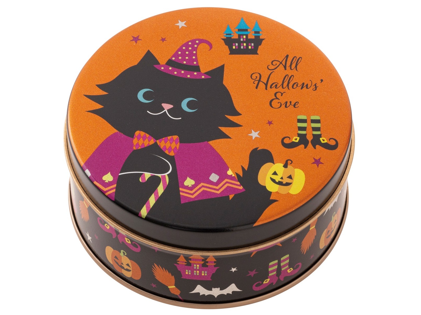 12 バス缶2点、風月堂青1点、マイドオオキニ2点 神戸風月堂 ハロウズイブミニゴーフル 1セット（6枚×2缶入