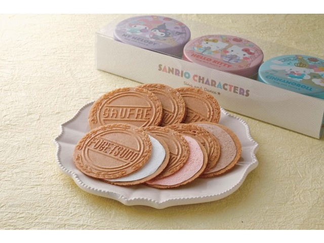 神戸風月堂 サンリオキャラクターズミニゴーフル 1セット（6枚×3缶入