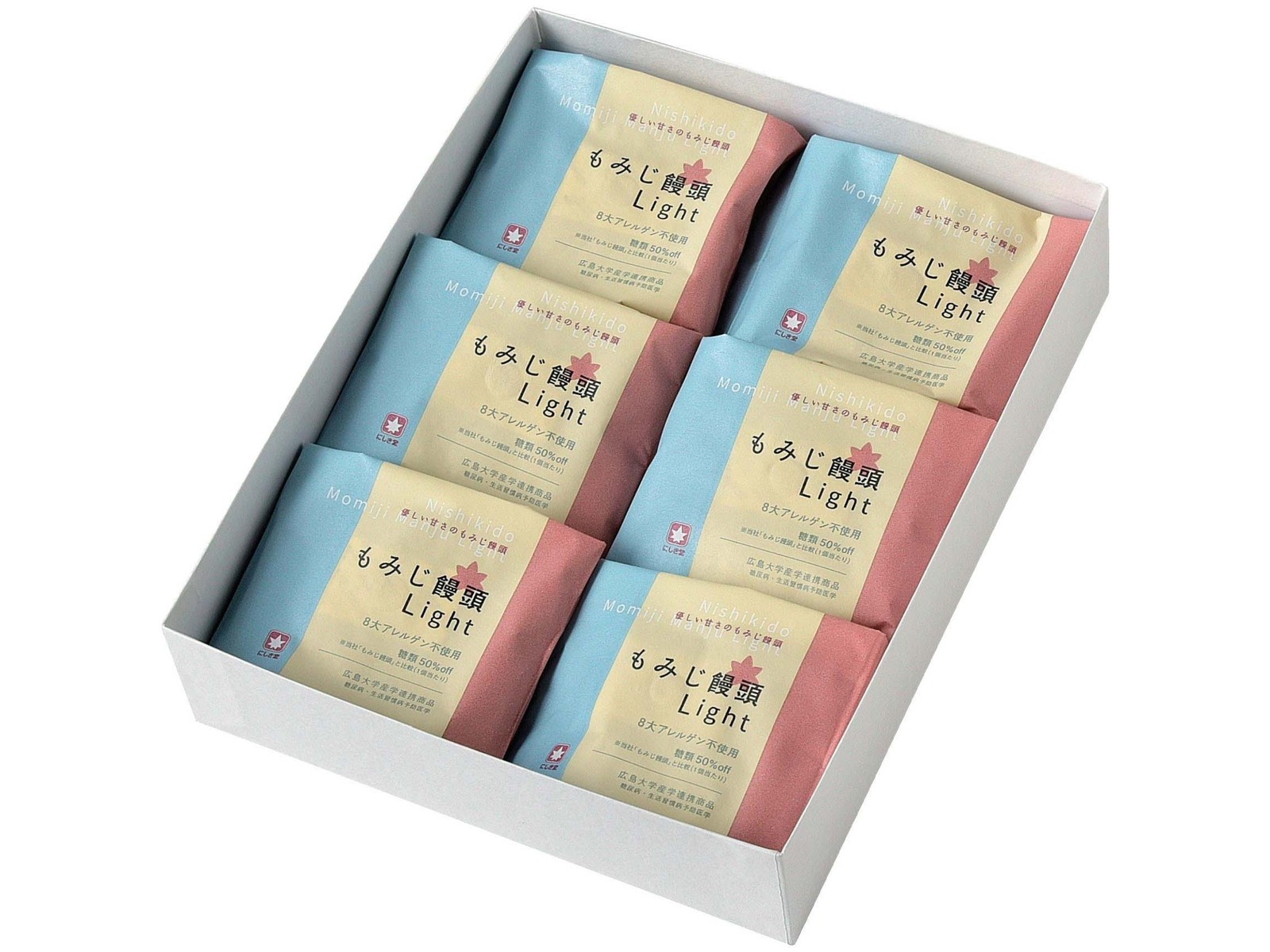 にしき堂 もみじ饅頭ライト 1箱（6コ入）| コープこうべネット