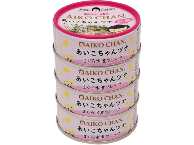 伊藤食品 あいこちゃんツナまぐろ水煮フレーク 70g(総量)×4缶組