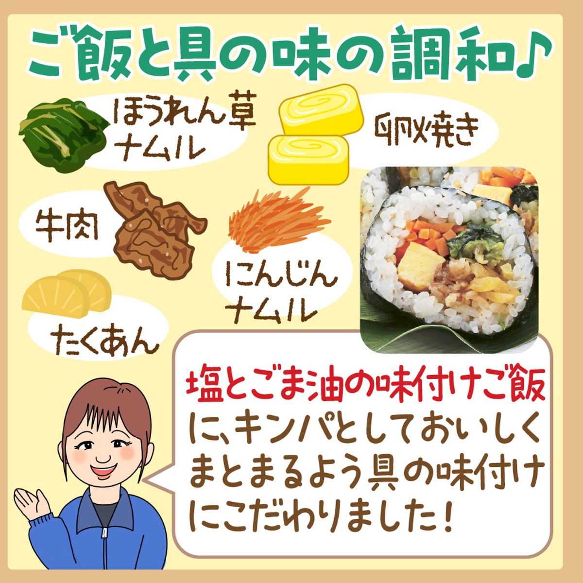 コープフーズ 5種具材の彩りキンパ 8切(260g)| コープこうべネット