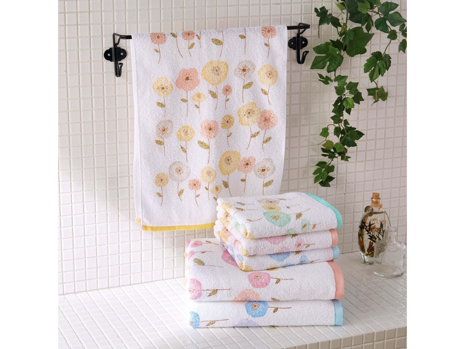 泉州産ミリオンフラワーバスタオル 2色組| コープこうべネット