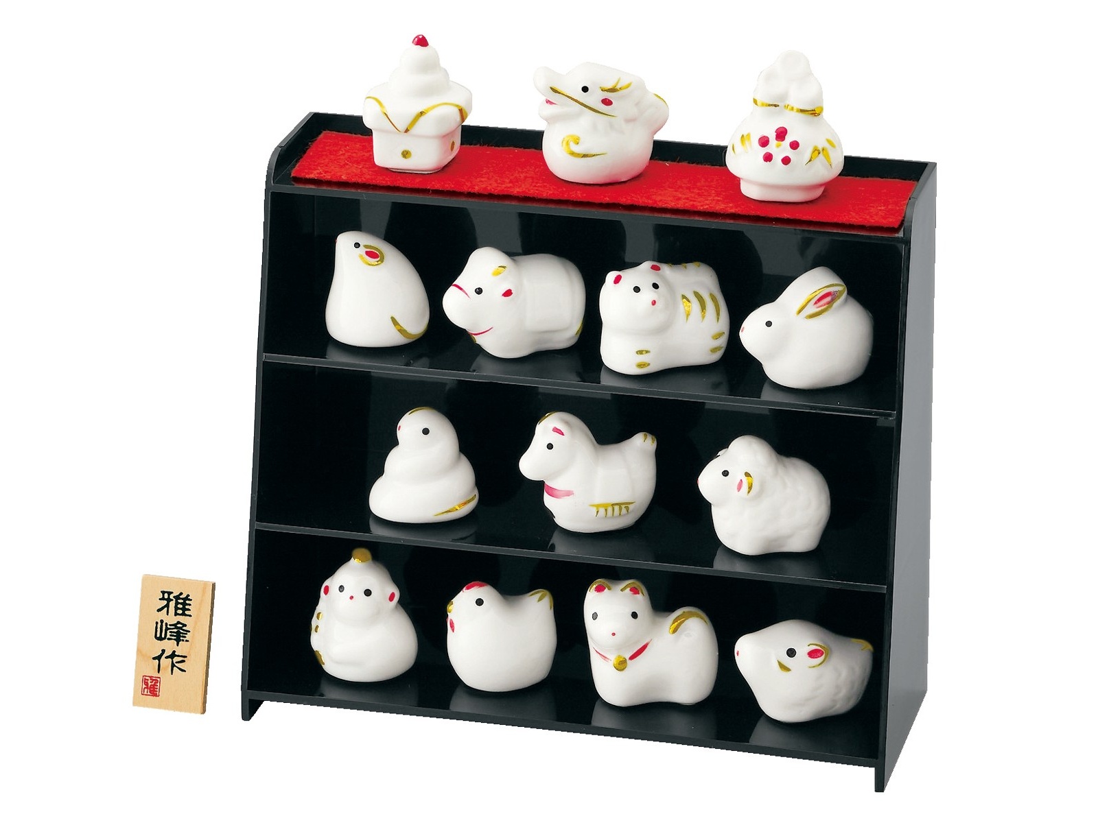 白磁金彩十二支段飾り飾り台付 1コ| コープこうべネット