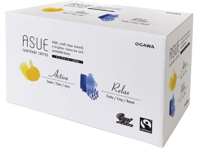小川珈琲 ASUE Fairtrade Coffee ドリップコーヒー 1箱(8g×20杯