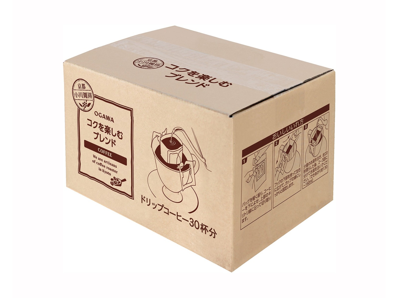 小川珈琲 コクを楽しむブレンドドリップコーヒー 1箱(10g×30杯分 
