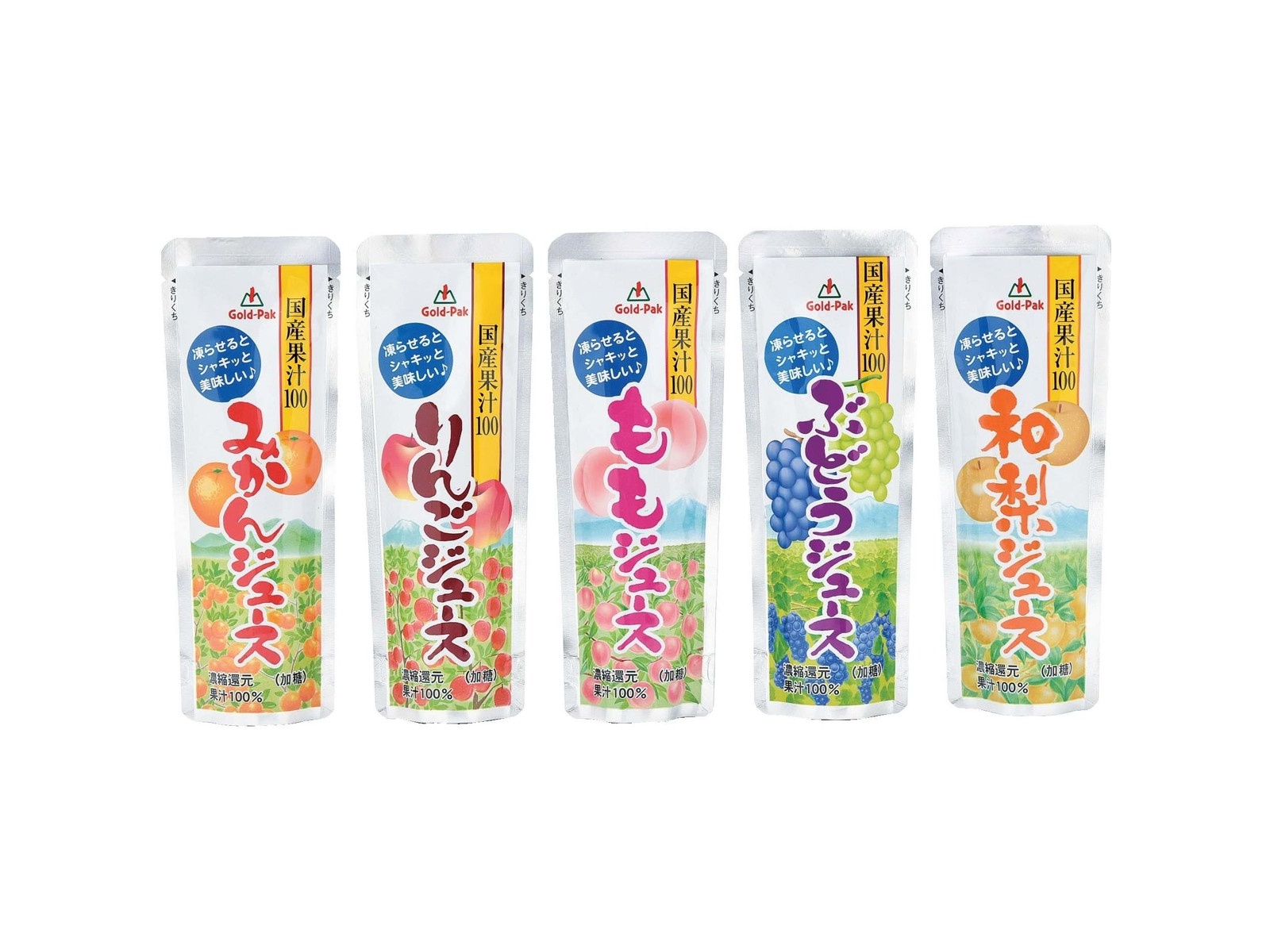 ゴールドパック 凍らせておいしい国産ジュースセット 1箱(80g×20本入