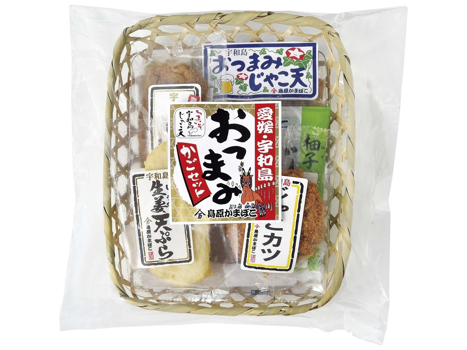 限定品　第四回　山河之響の会　こけし7本セット 島原かまぼこ 愛媛・宇和島 おつまみ かごセット 5種5品| コープ