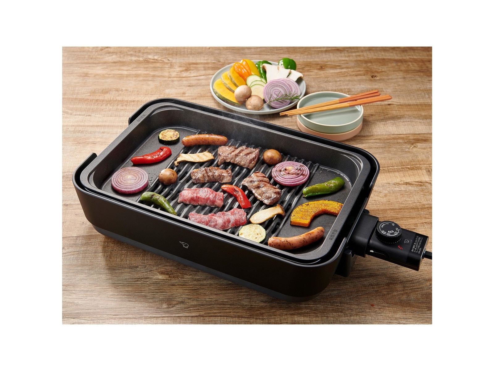 象印マホービン ホットプレート EA-KK30-BA やきやき 3枚プレート 深型