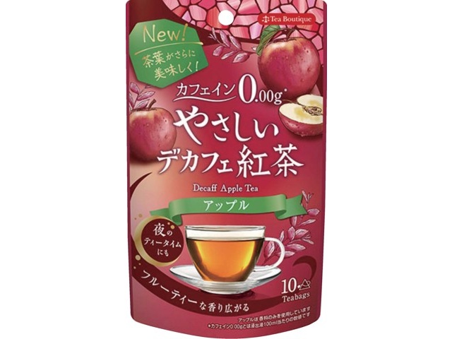 （デカフェ）2個★【フォロー割価格】 日本緑茶センター やさしいデカフェ紅茶 アップルティー 1.2g×10