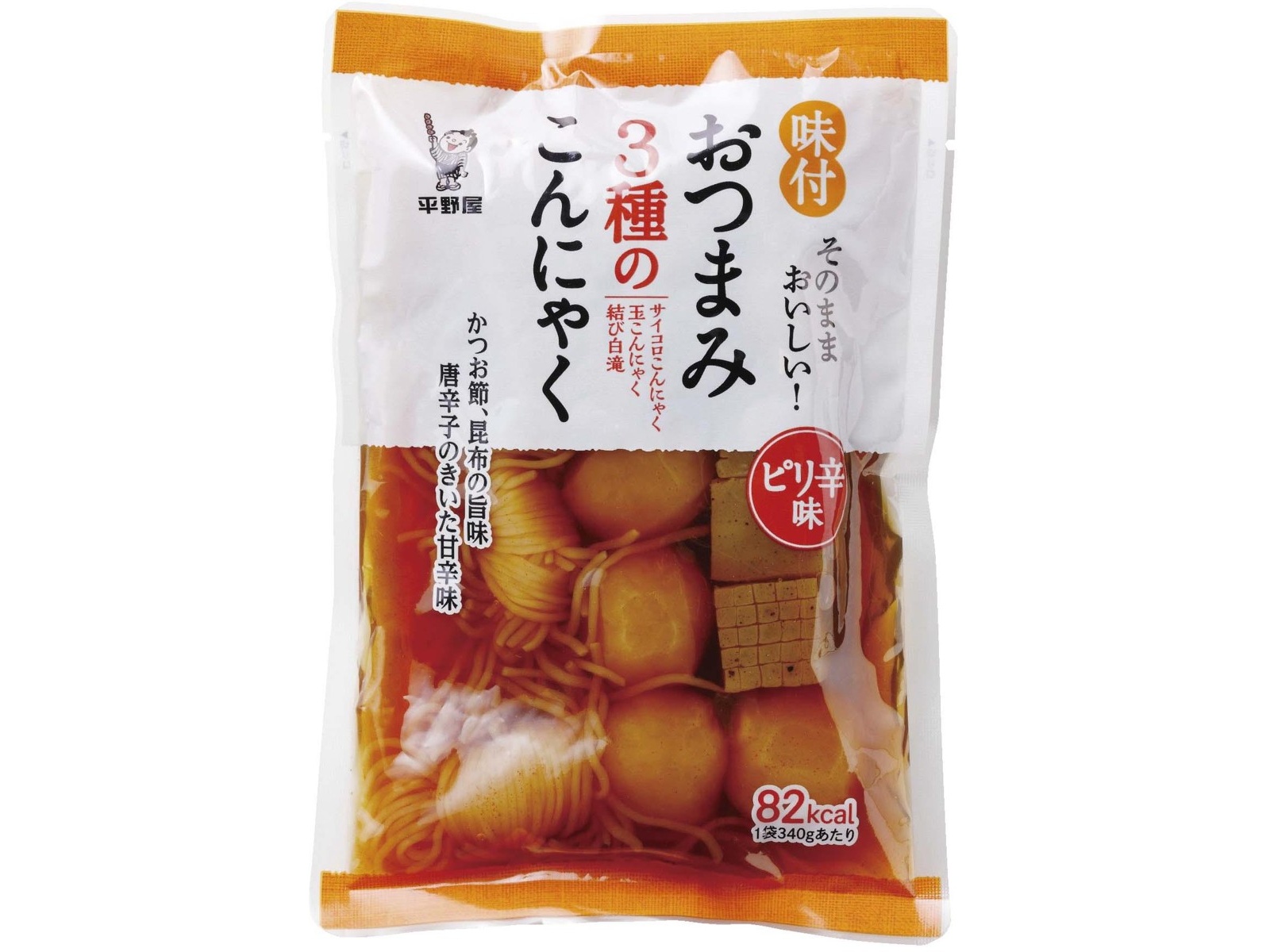 平野屋 味付おつまみ3種のこんにゃく ピリ辛味 340g（固形量