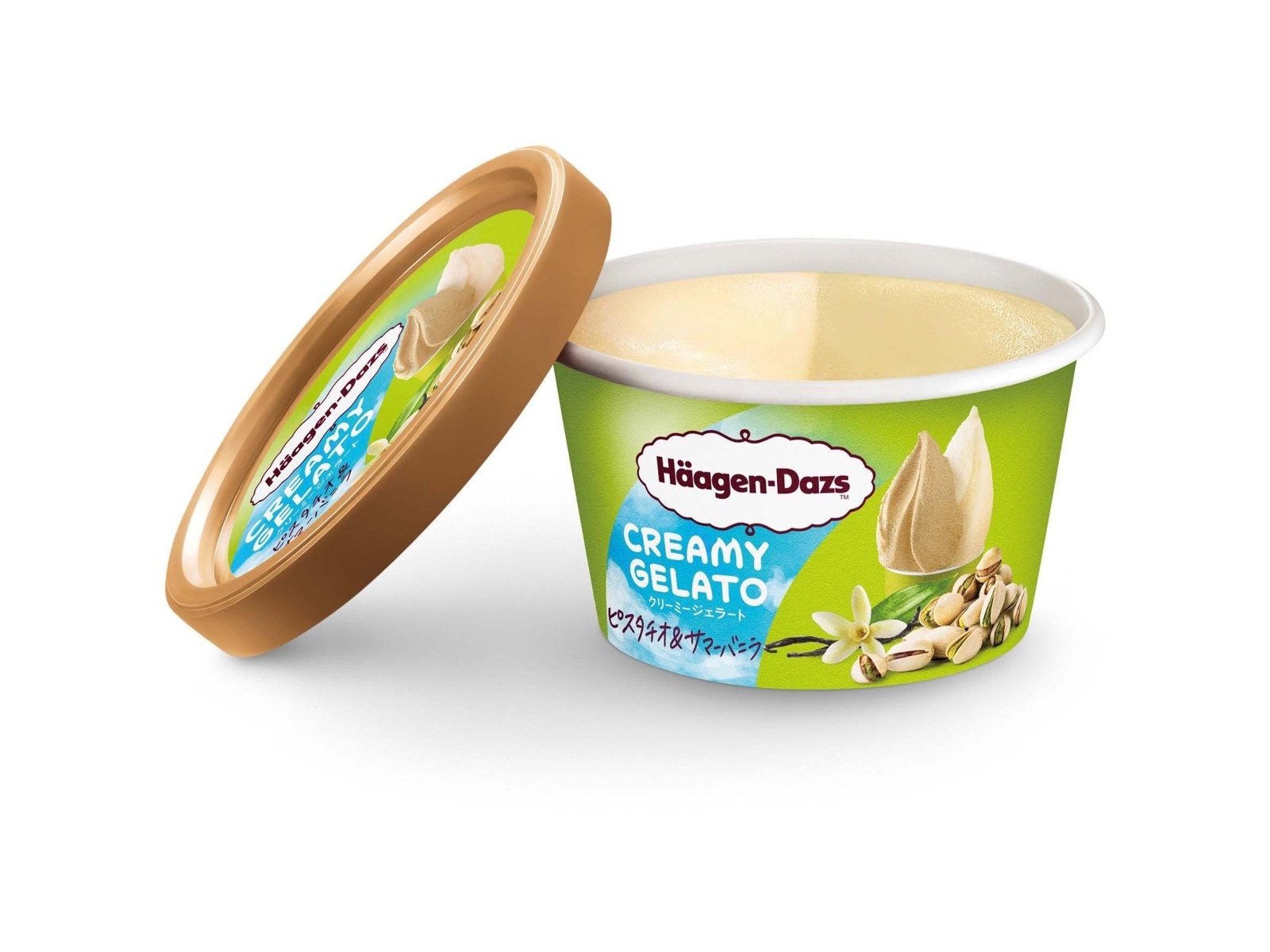 ハーゲンダッツ CREAMY GELATOピスタチオ＆サマーバニラ 110ml