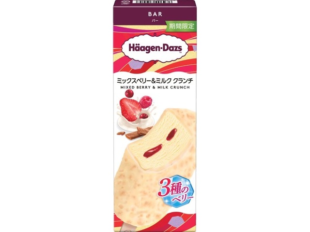 ハーゲンダッツ バー ミックスベリー＆ミルク クランチ 80ml