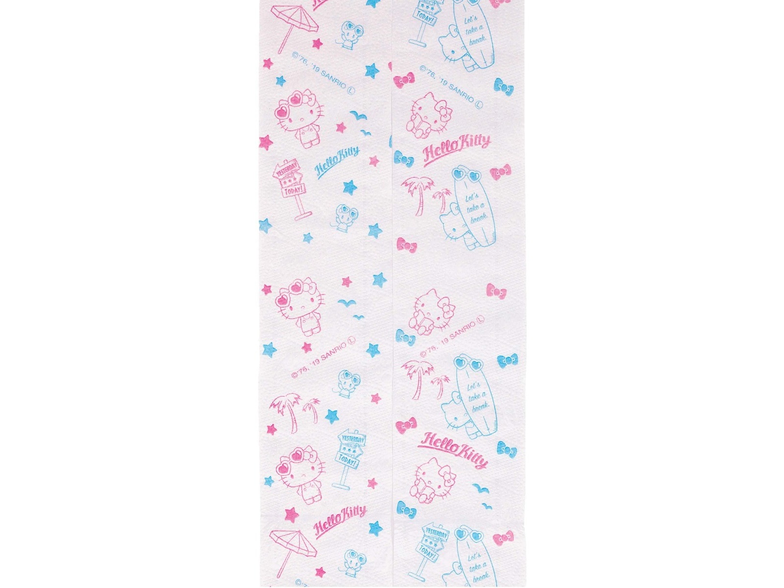 丸富製紙 ハローキティプリントロール夏ダブル（2枚重ね） 1袋
