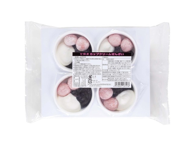 丸きんまんじゅう 甘陣屋 カップクリームぜんざい 4コ入