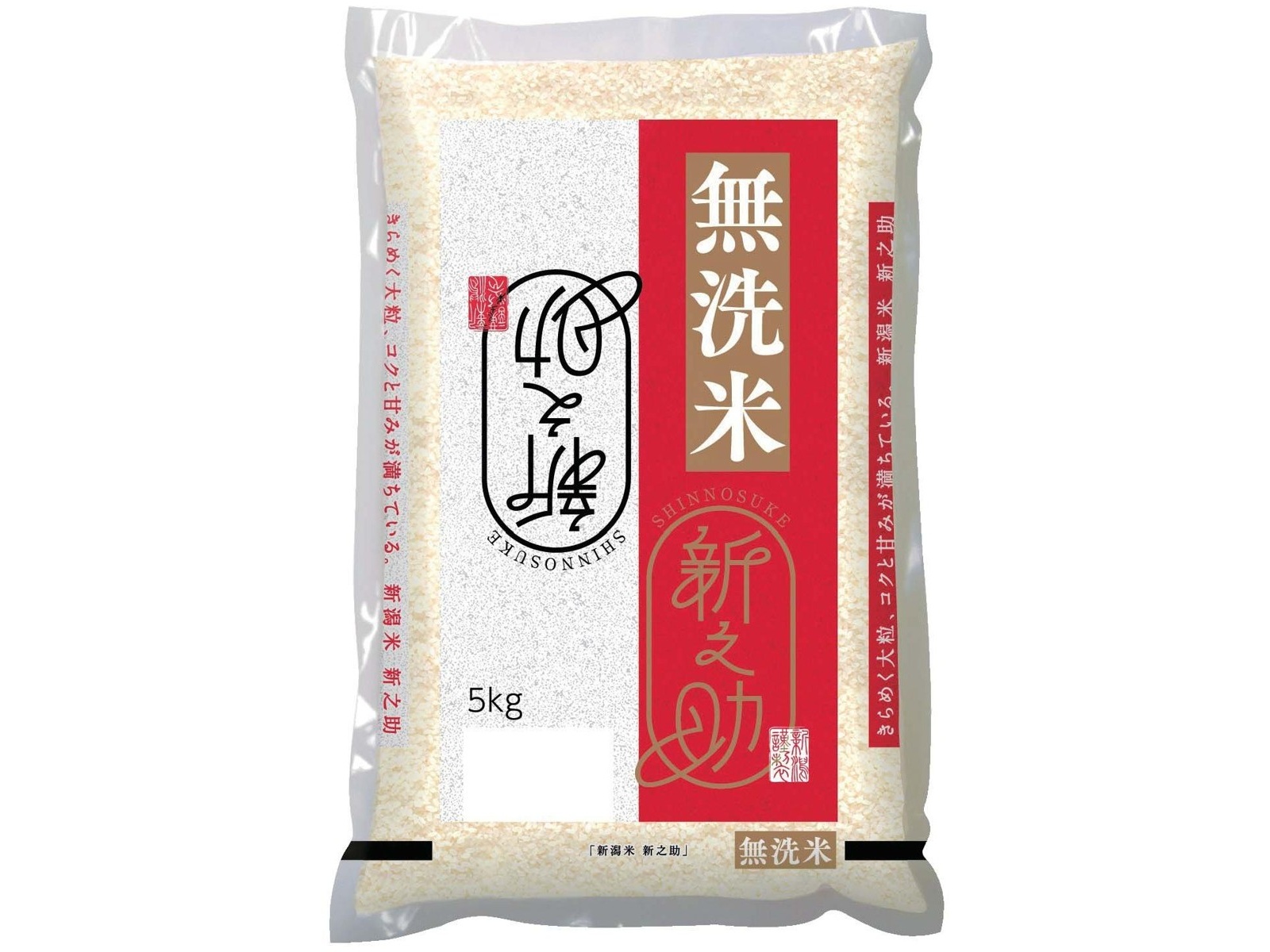 mono　無洗米紅白専用5キロ袋6個入り　新之助　10月6日 LOHACO - 新潟県産 新之助 5kg 【精白米】 令和6年産 米 お米