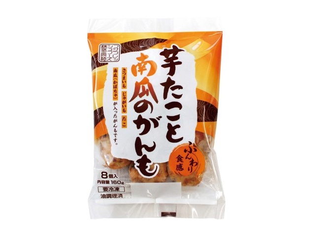 いもページ フジフレッシュフーズ 芋たこと南瓜のがんも 8コ入(160g