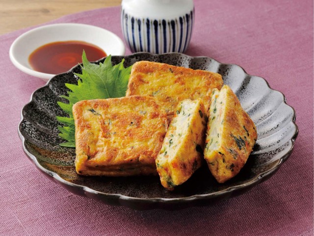 あげ豆腐専用-黒 ケイエス 豆腐のふわふわ揚げ（黒ごまコーン）○○g - トワニ