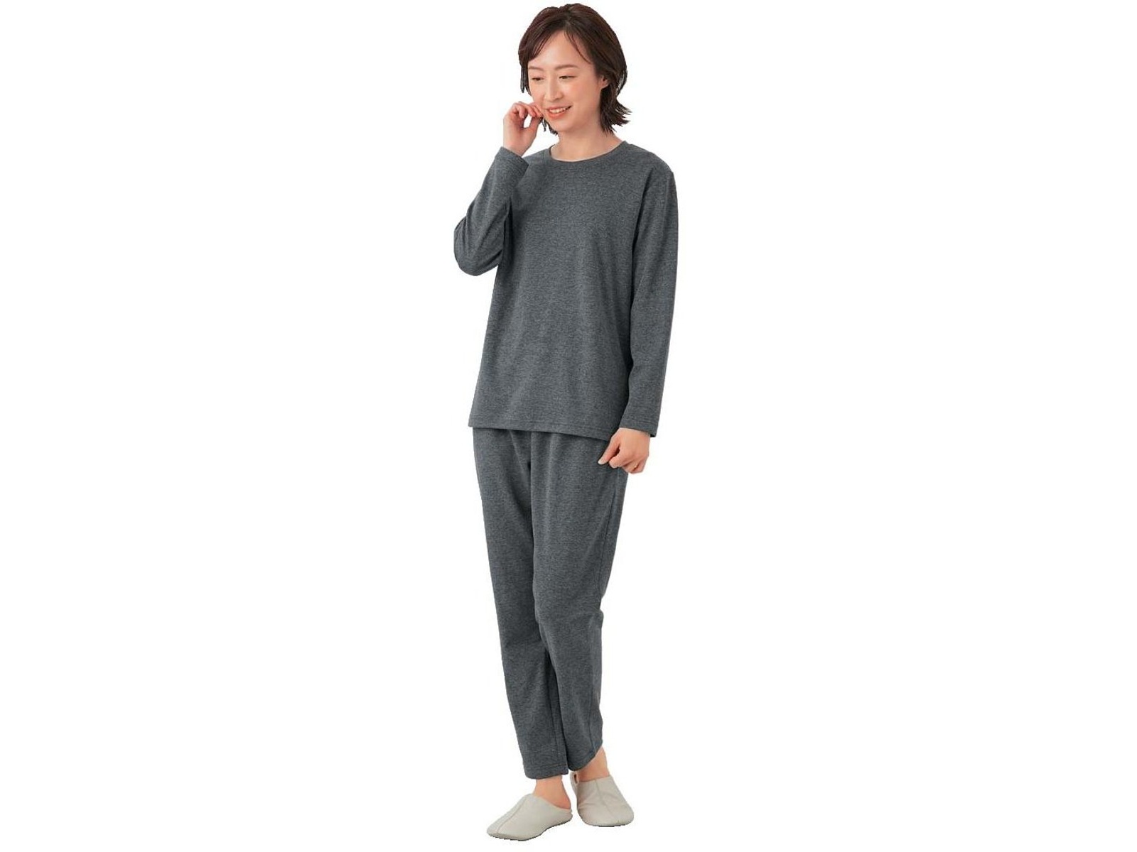 リカバリーケア 長袖シャツ 1枚 杢グレー M| コープこうべネット