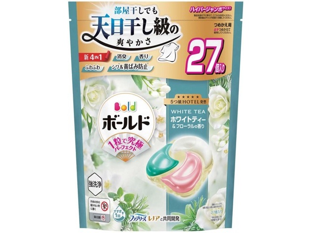 ジェルボール330個 P＆G ボールドジェルボール4D心弾けるホワイトティー