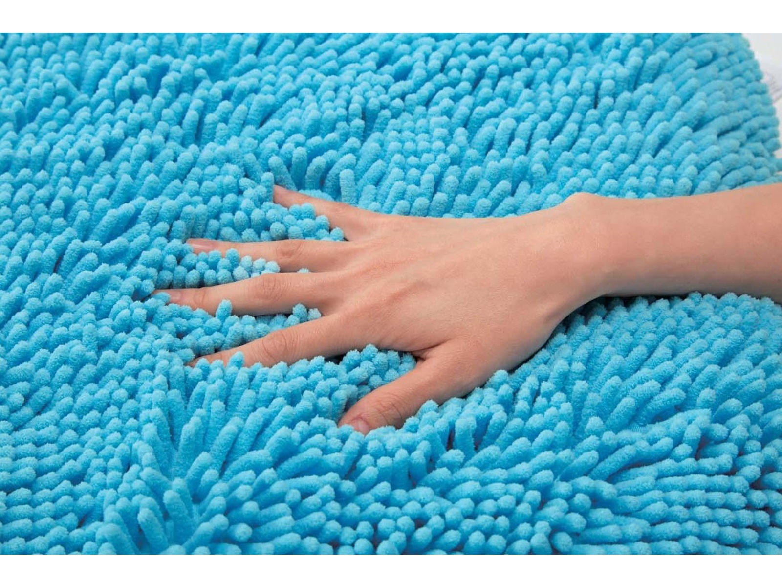 マイクロファイバー吸水速乾バスマット 1枚 ブルー 40×60cm | コープ