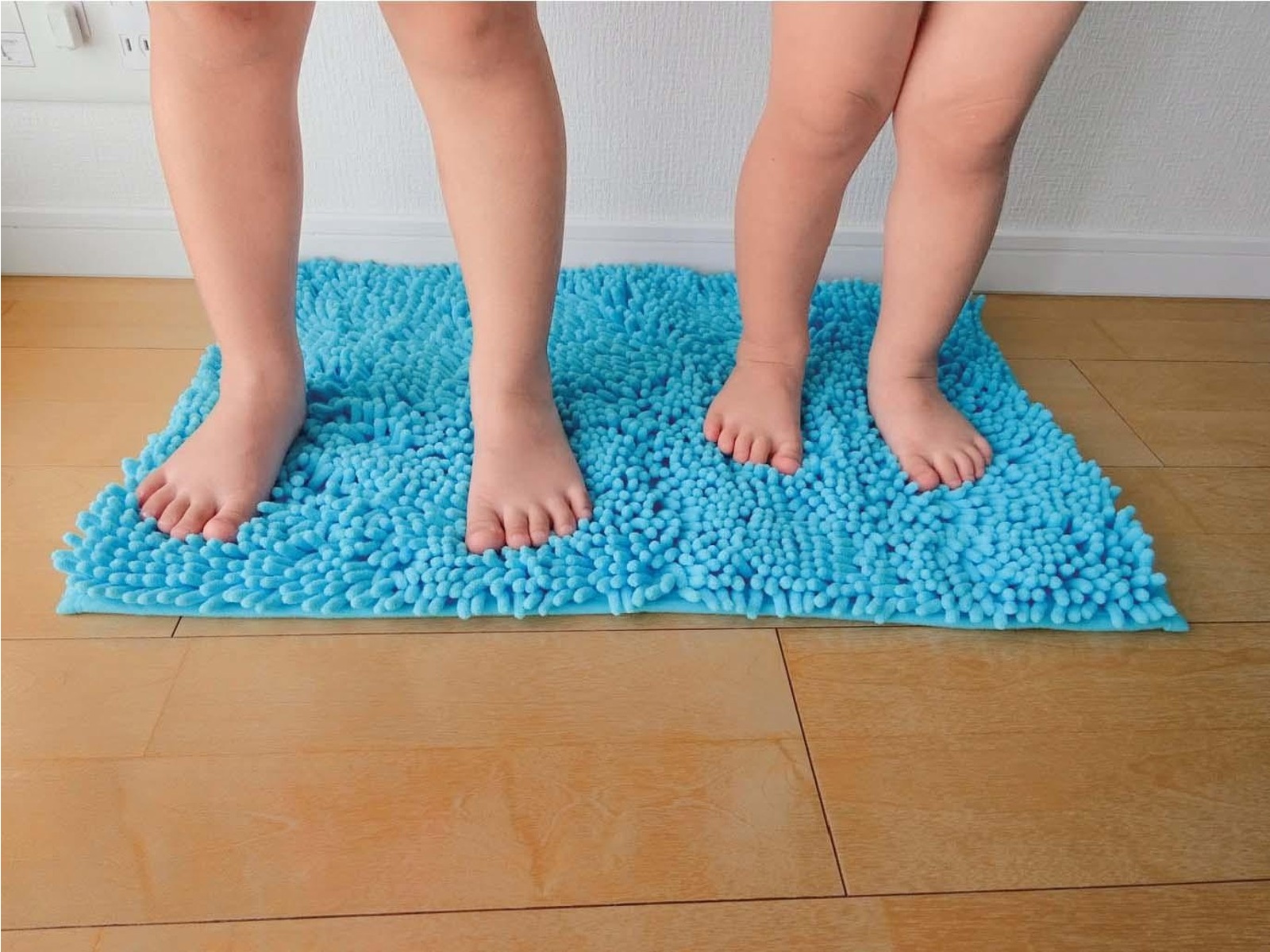 マイクロファイバー吸水速乾バスマット 1枚 ブルー 40×60cm | コープ