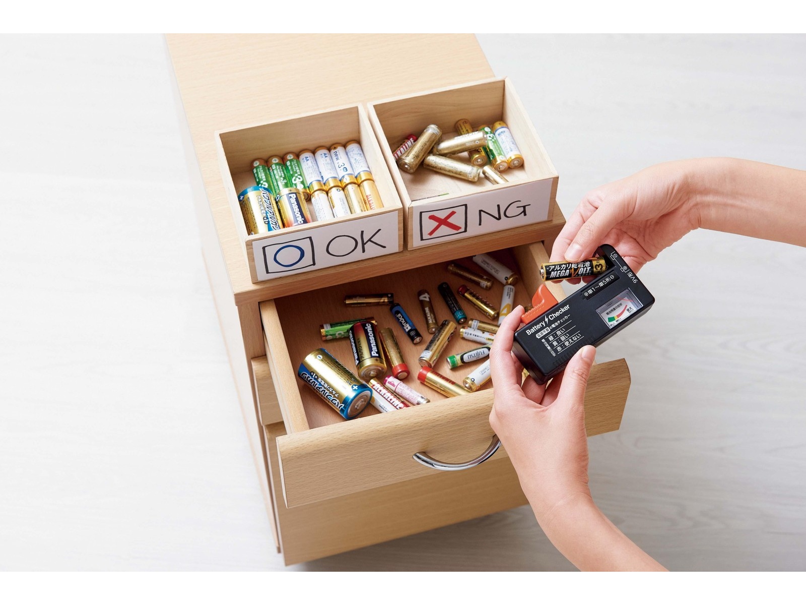 電源不要の電池チェッカー 1コ| コープこうべネット