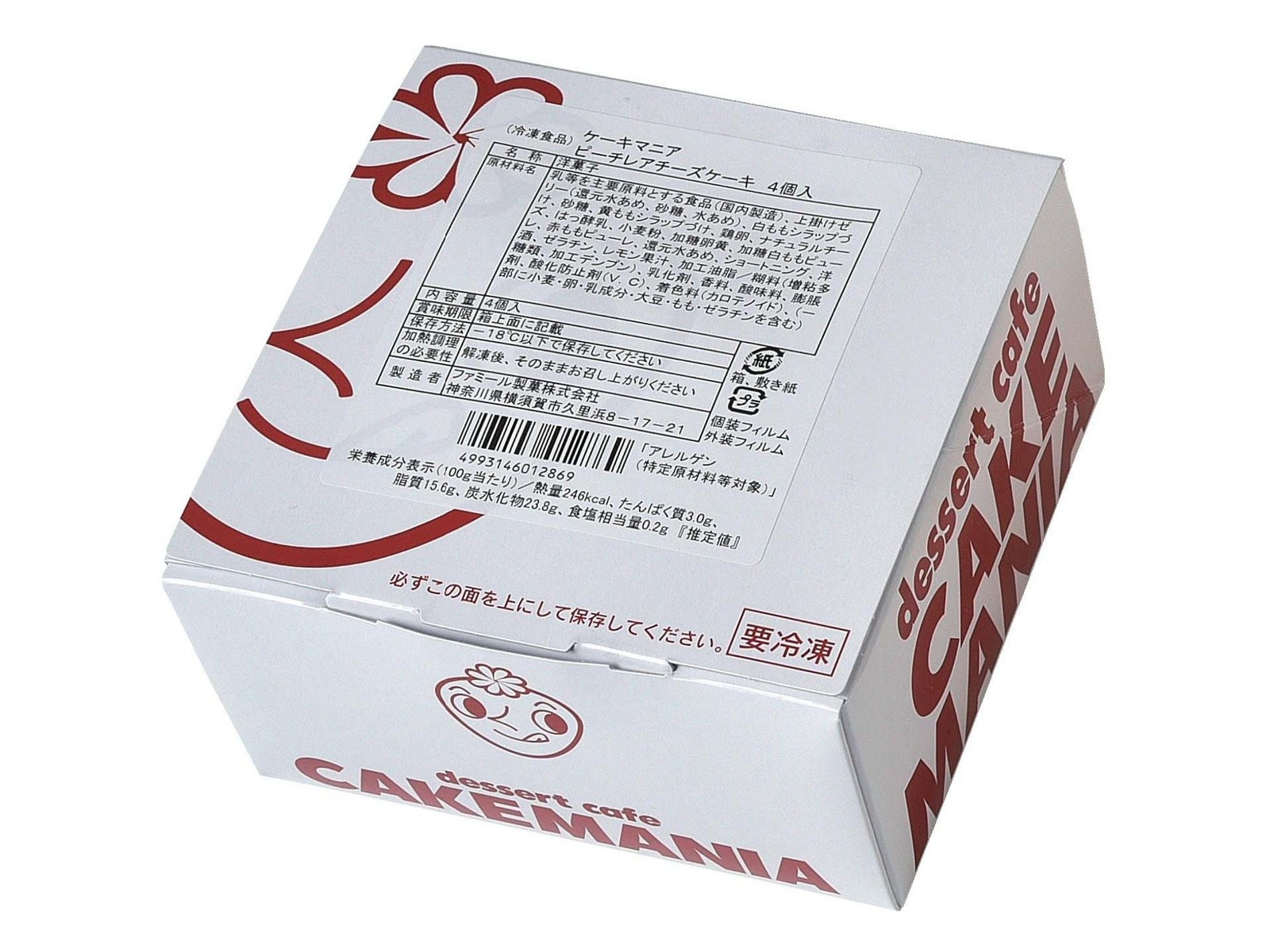 ファミール製菓 ピーチレアチーズケーキ 1箱（4コ入）| コープ